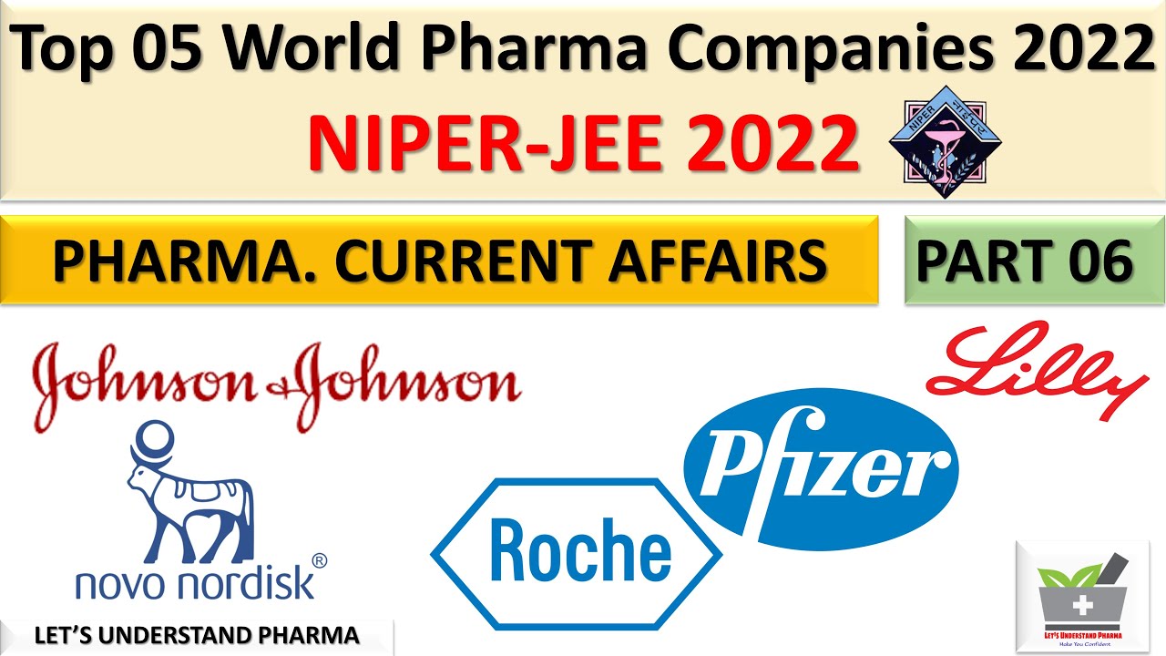 Top 5 World Pharmaceutical Companies 2022 || Pharma Affairs for NIPER-JEE 2022 || Part 01 ||