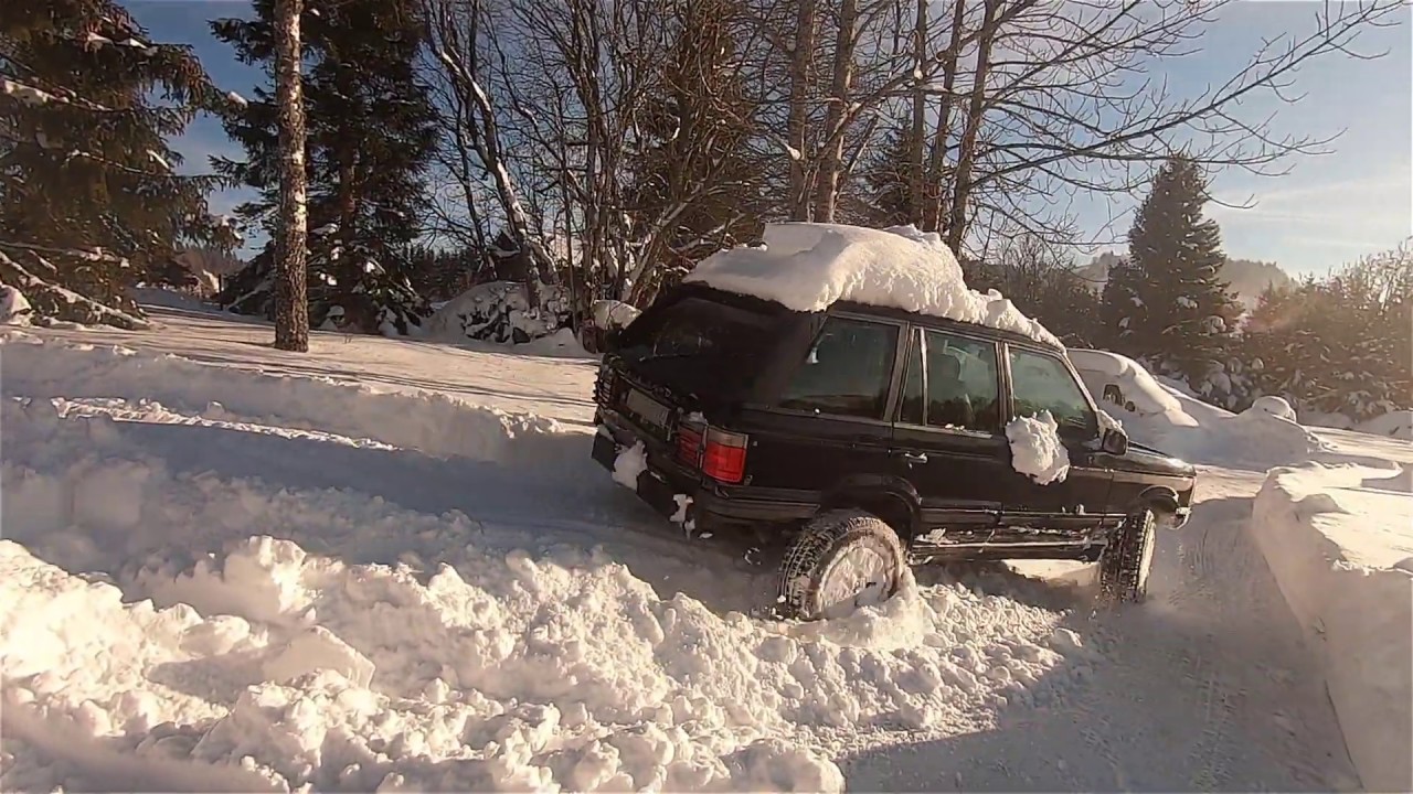 Range Rover P38 V8 4.6 off road neige/snow drive ! Gopro Hero 7