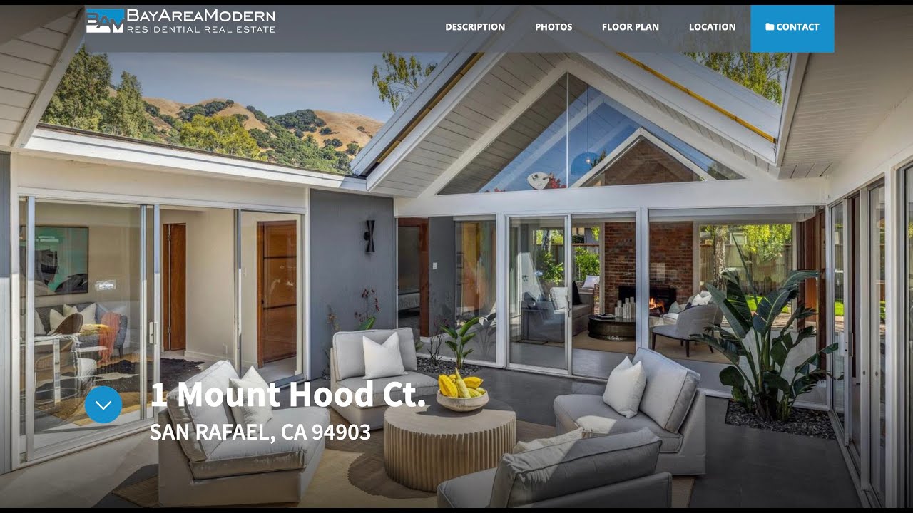 Roll-O-Matic Covered Eichler Atrium- Eichler Home For Sale in Lucas Valley, San Rafael- SOLD $1.995m