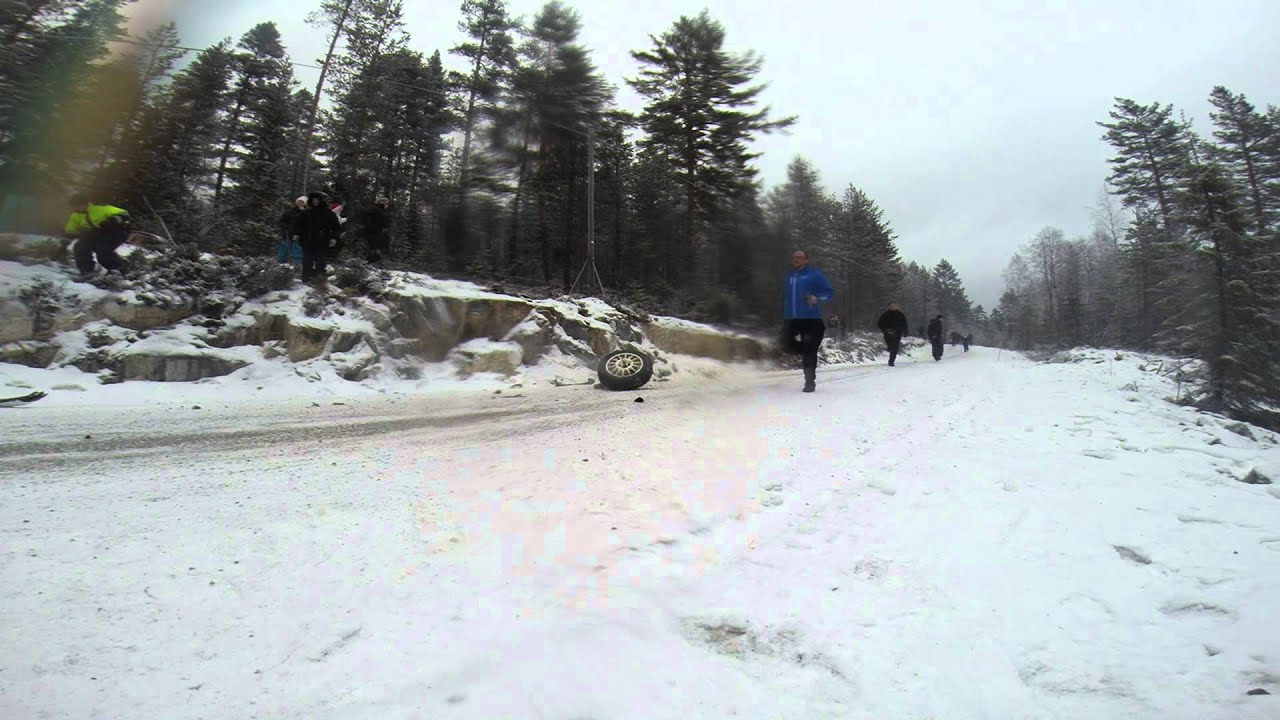 Marius Aasen big crash Sigdalsrally 2014