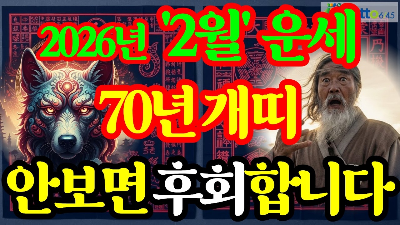 1970년 경술생 개띠, 2026년(丙午年) 2월 상세 운세(재물운, 문서운, 건강운, 사업운, 직업운, 대인관계운, 애정운, 가정운, 띠궁합, 성씨궁합) 및 2월 행운 번호 공개