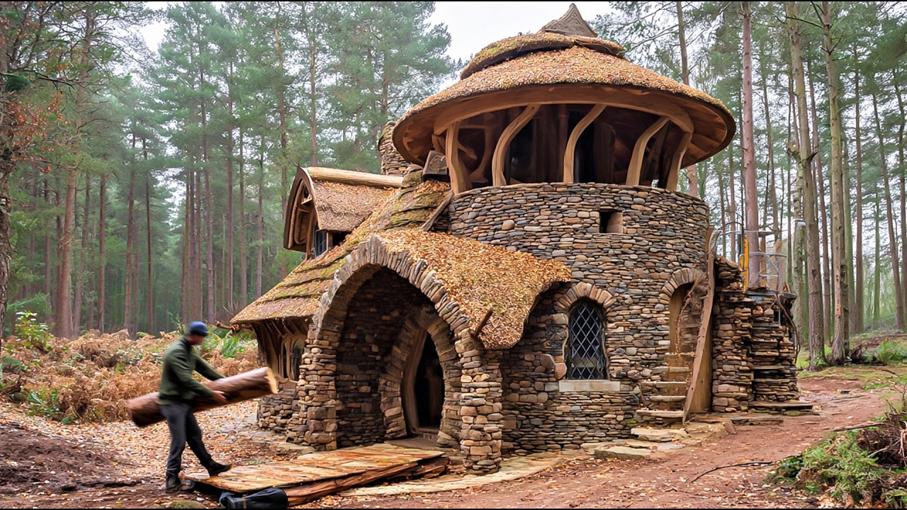 I Built a Two Story Forest House in 15 Days with No Money: Solo Bushcraft Survival (Full)