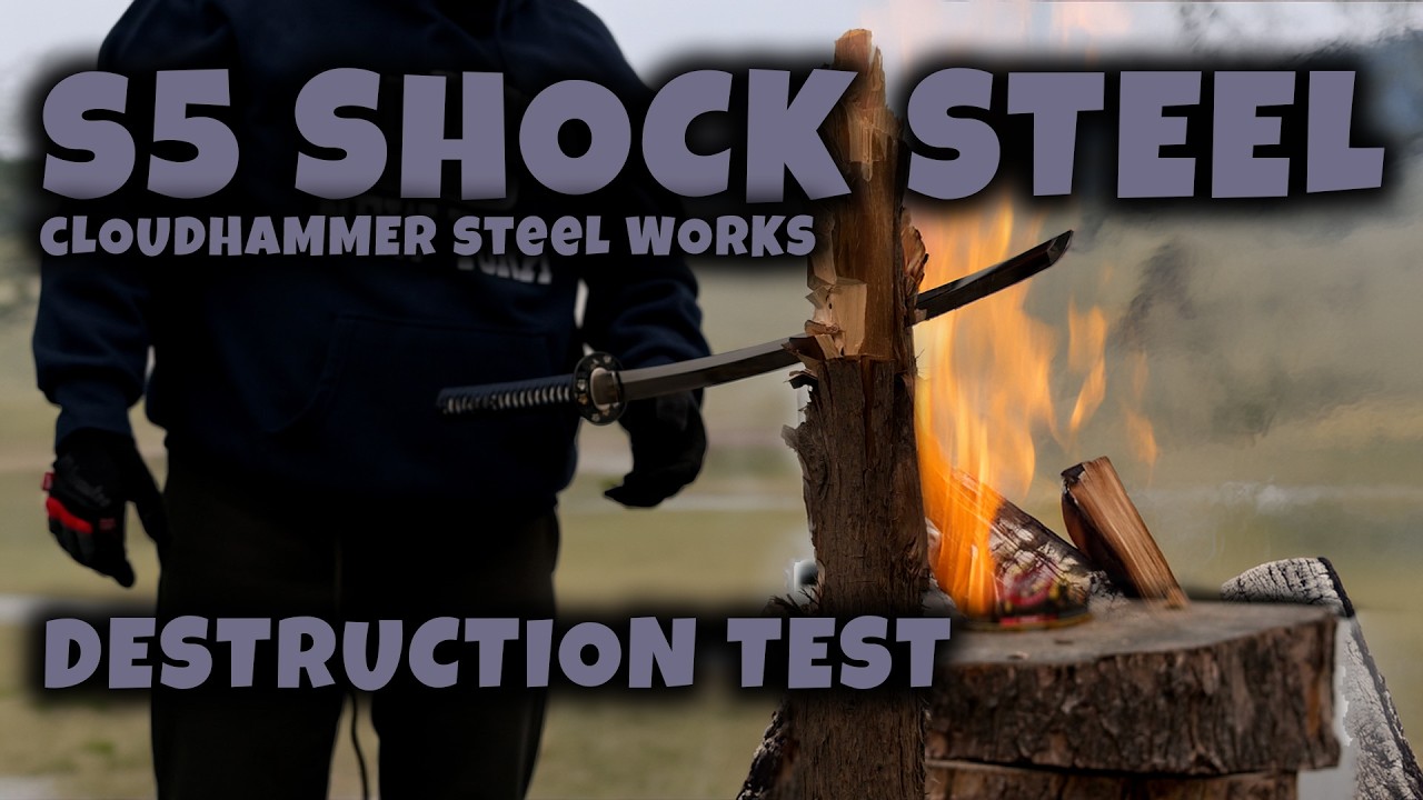 S5 SHOCK STEEL KATANA ABUSE & DESTRUCTION TEST | BLUE CRANE KATANA @rvakatana @Matthew_Jensen