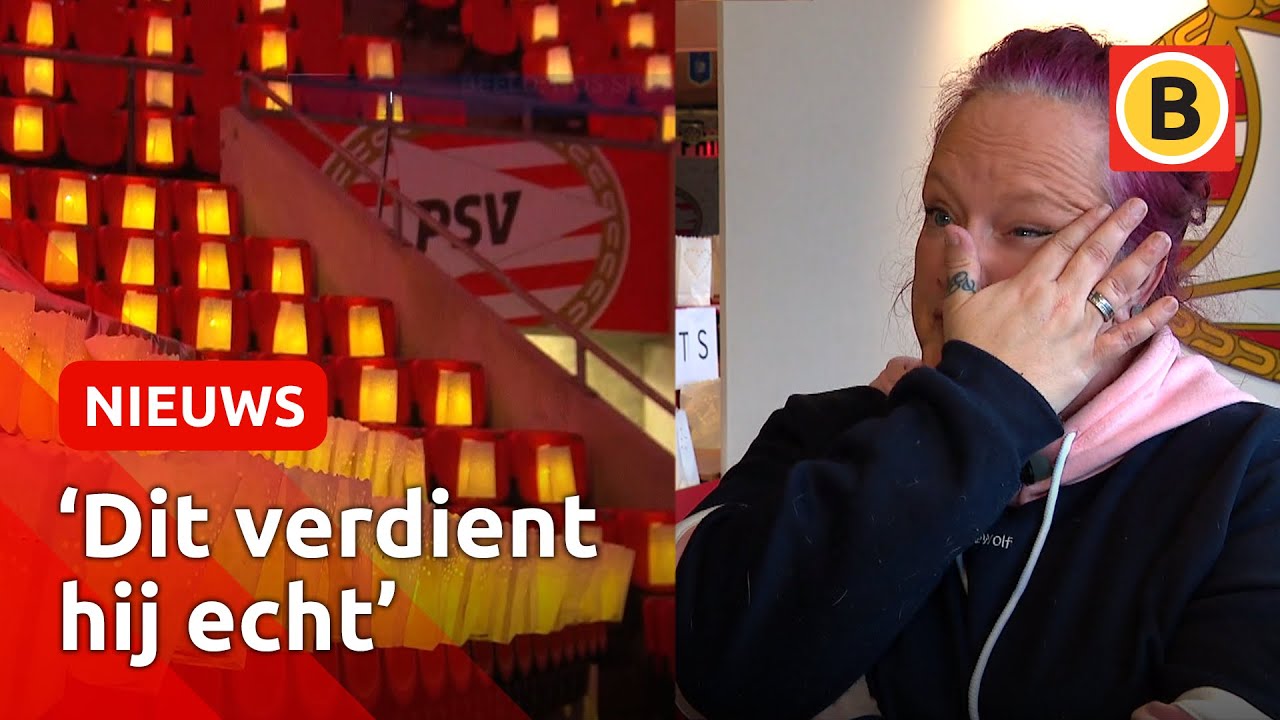 5000 lichtjes herdenken overleden PSV-fans | Omroep Brabant