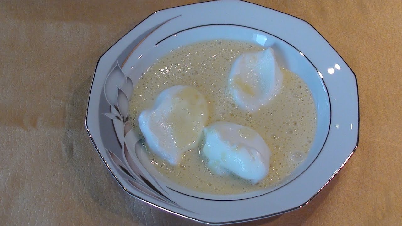 Schneenockerln mit Vanillesoße - Snežni žličniki z vanilijevo omako