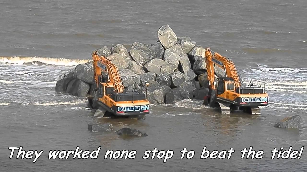 The rebuild on the beach video . . . replacing the groynes