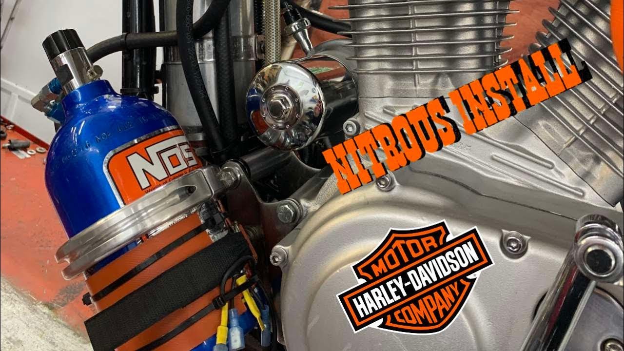 9 sec 1/4 mile Harley Davidson Sportster - Nitrous Install on a Harley-Davidson
