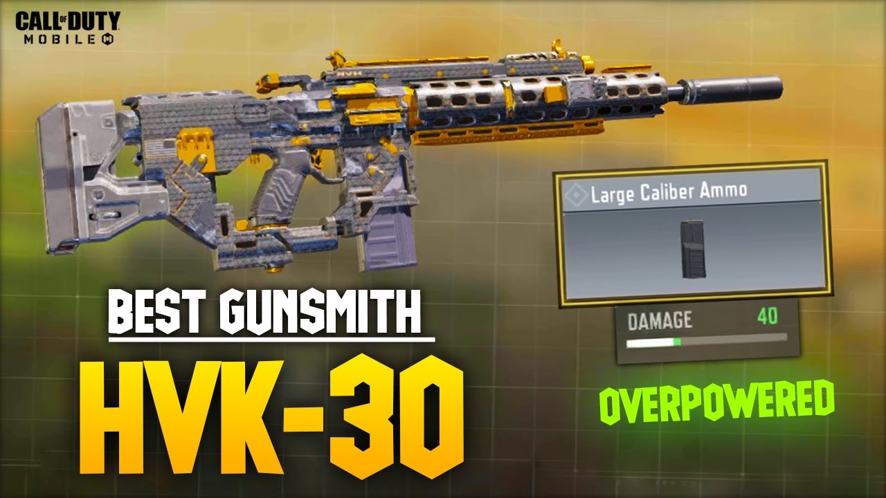 HVK-30 BEST CLASS SETUP LOADOUT CALL OF DUTY MOBILE | HVK30 LARGE CALIBER AMMO GUNSMITH COD MOBILE
