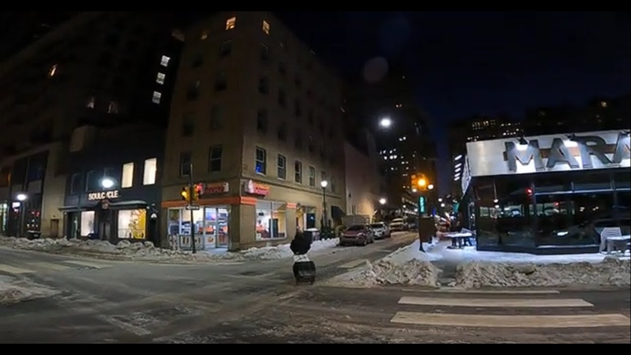 SUNRISE HOUR SNOW WALK ❄️❄️ French Quarter East to Broad ❄️❄️ Philadelphia PA ASMR [4K]