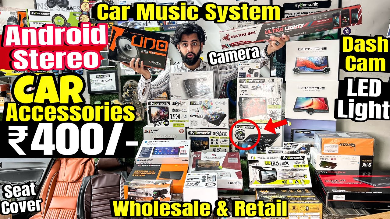 सोच से भी सस्ता Android Stereo Rs,400/- Car Accessories, LED Light Car Music System Market in Delhi
