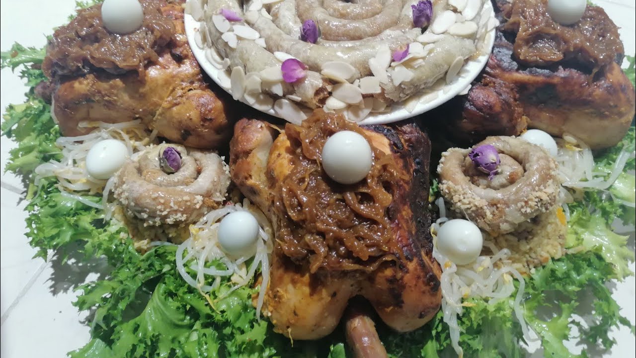 دجاج ديال المناسبات الراقية 😋 مالح وحلو بحشوة رائعة/حضريه كطبق للضيافة😍جربيه وردي عليا📢