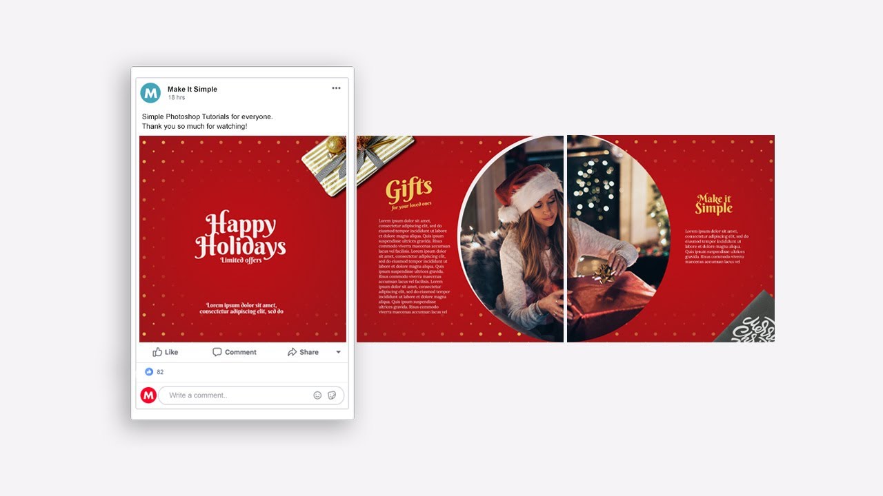 Photoshop Tutorial: Seamless Carousel Ad graphic design (Free PSD)
