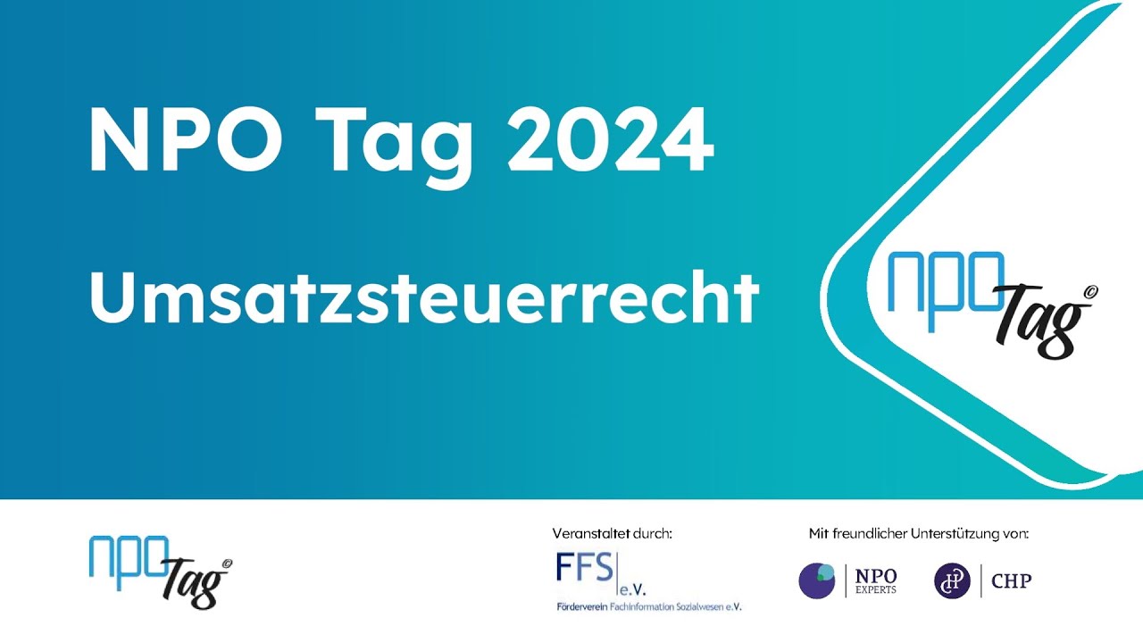 NPO Tag 2024 - Thema: Umsatzsteuer