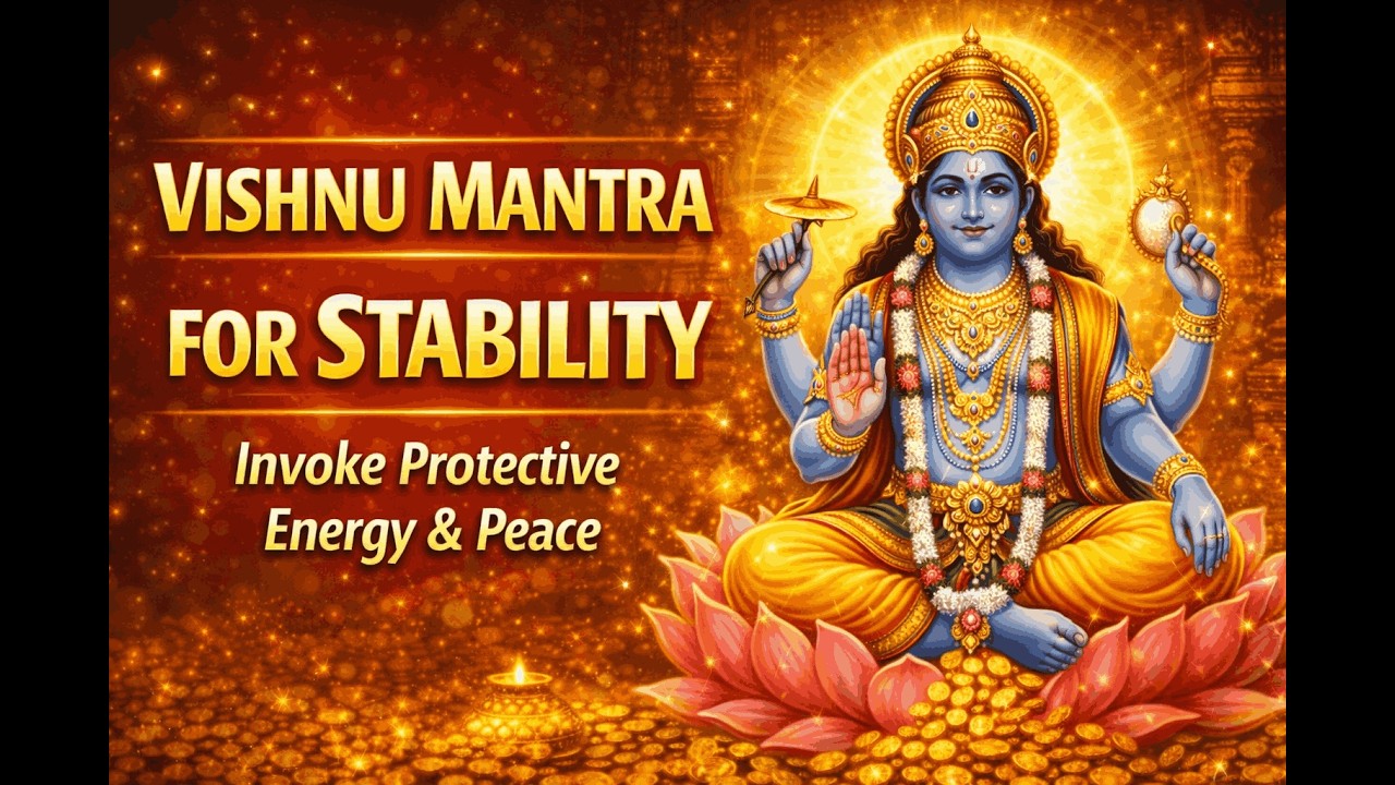 भगवान विष्णु मंत्र | Bhagwan Vishnu Mantra | for Stability & Protection | Remove Fear, Obstacles