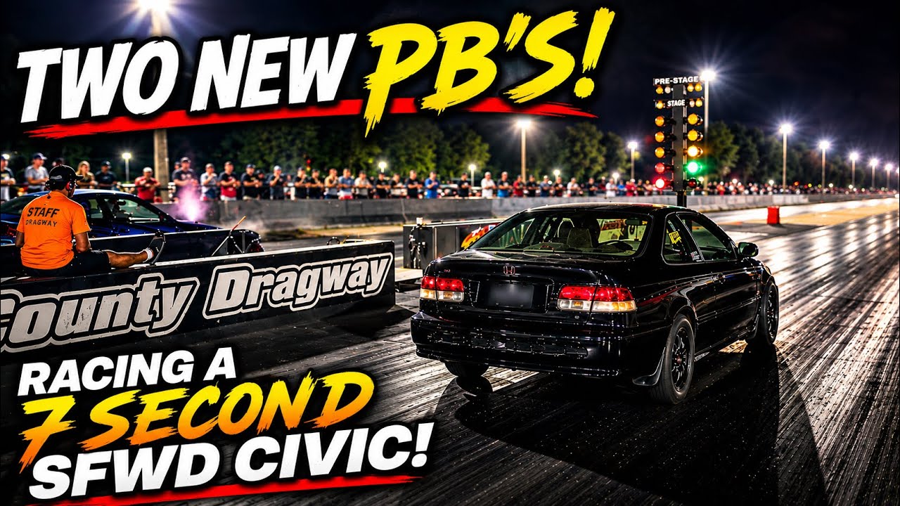 Justin hits two New PB's and races a 7 second SFWD CIvic @ Cecil County Dragway 8/1/25