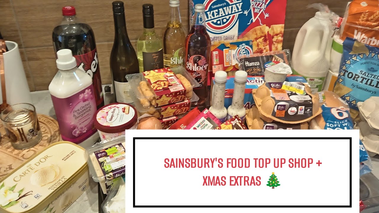 Sainsbury Food Top Up Shop + Christmas extra bits needed 🎄🎅❄️ #CHRISTMAS #xmas #sainsbury #food haul