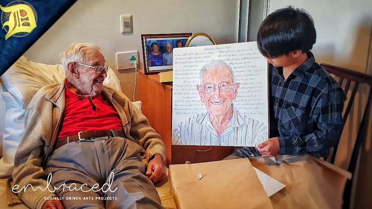 107-Year-Old Meets a Teenage Artist | 90 years apart, yet connected through portraiture.