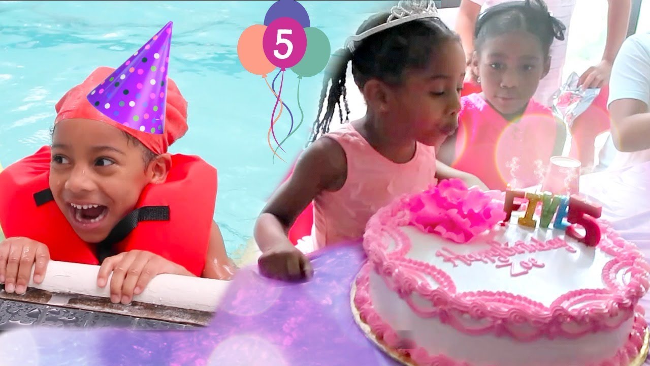 Zoe's 5th Bday Pool Party Vlog!