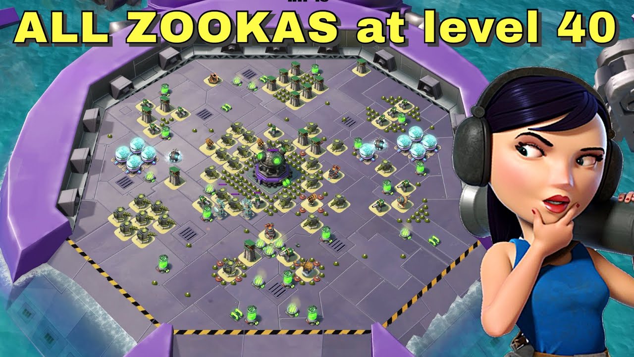 low level ZOOKA on MEGA CRAB - BOOM BEACH gameplay, attack strategy & animation