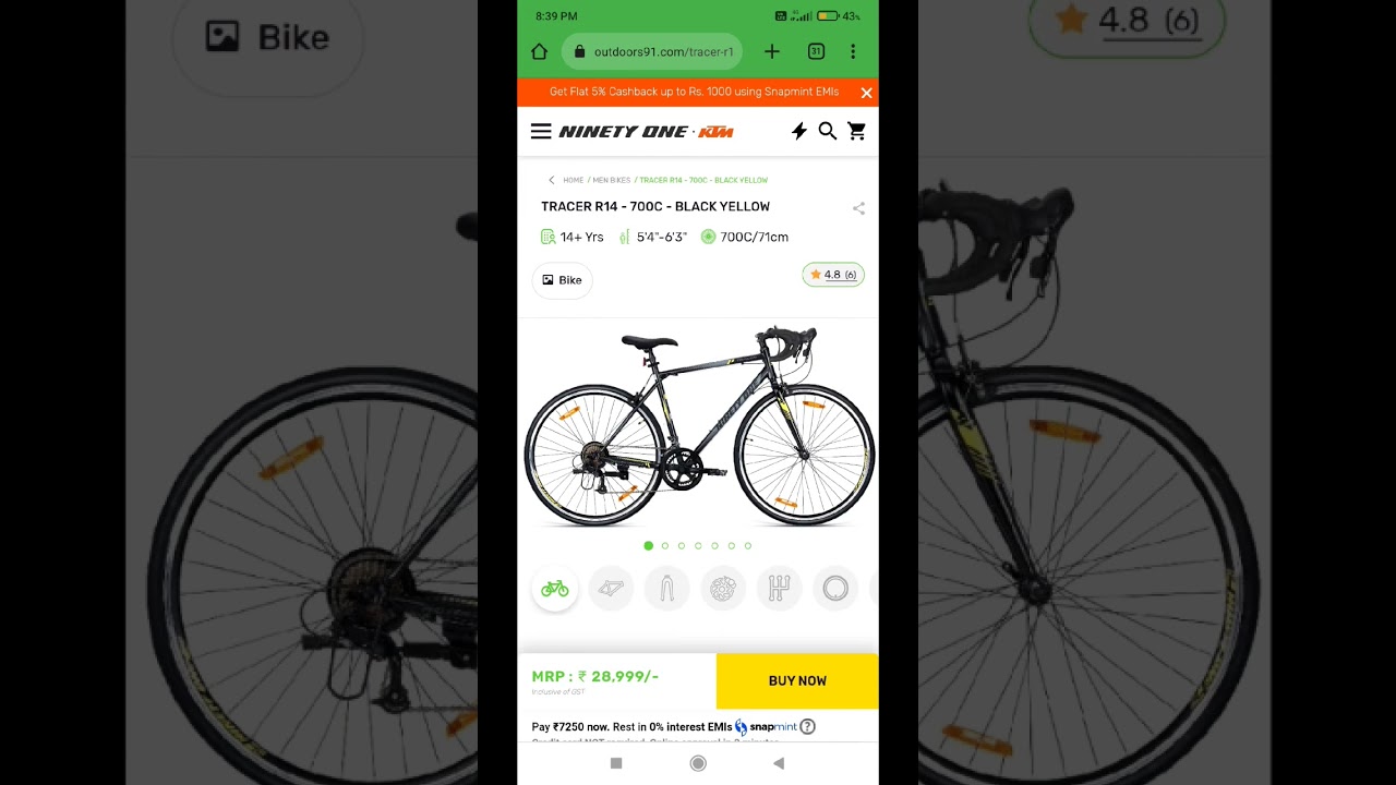 Indian 2023 cheapest road bike under 50k🤯🤯 #roadbike #shorts #krossmtbrider