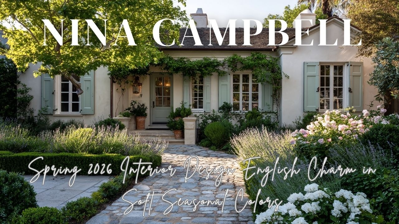 Вдохновение для дизайна интерьера весны 2026 года от Нины Кэмпбелл: английский шарм в мягких сезо...