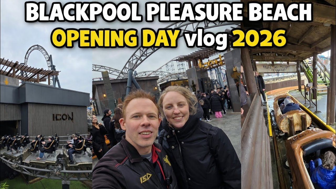 Another Blackpool Pleasure Beach opening day vlog 2026 #themepark #rollercoasters