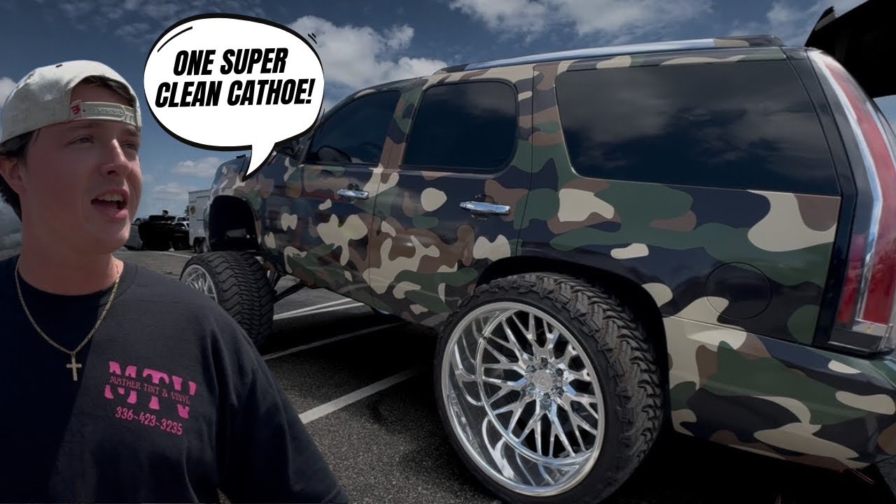 INSANE Young Dolph Wrapped Tahoe Shuts Down Truck Meet! | North Carolina Truck Takeover