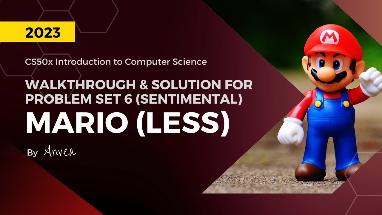 [2023] CS50 - (Week 6) Mario Less (Python) Solution | Walkthrough & Guide for Beginners | By Anvea