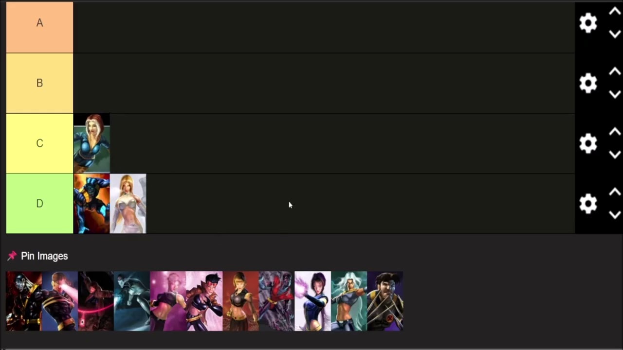 Рейтинг персонажей «Люди Икс: Легенды»