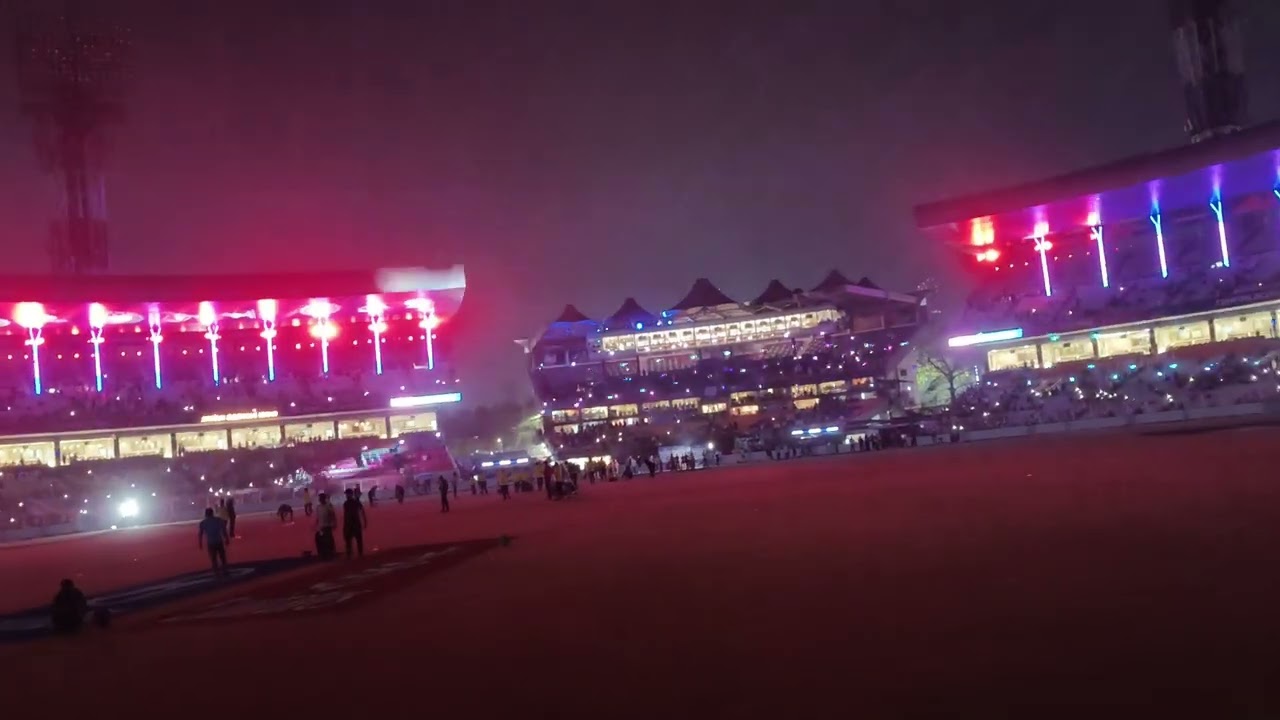 Laser light show at Eden gardens kolkata england vs Scotland match