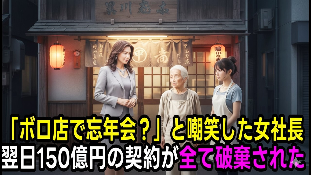 「ボロ店で忘年会？」小料理屋を侮辱した女社長と部下、翌日150億円の大型契約が一斉破棄される衝撃の結末
