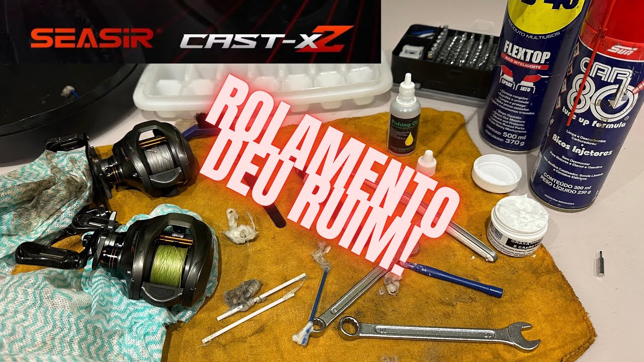 🎣 DESMONTANDO CARRETILHA TRAVADA! | Limpeza + Lubrificação na Seasir Cast XZ 2🔧🔥