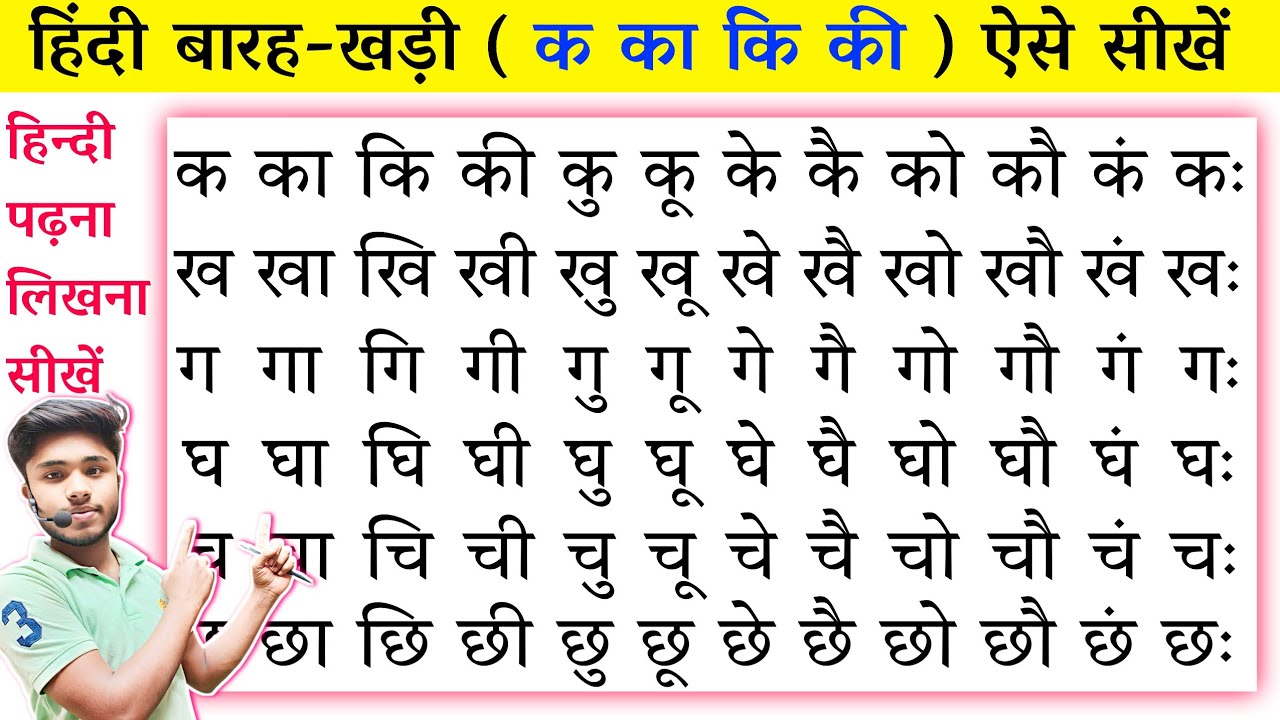 Hindi Barakhadi | हिंदी बारहखड़ी | क का कि की | K ka ki kee | Hindi Varnmala |‌ Barakhadi in Hindi