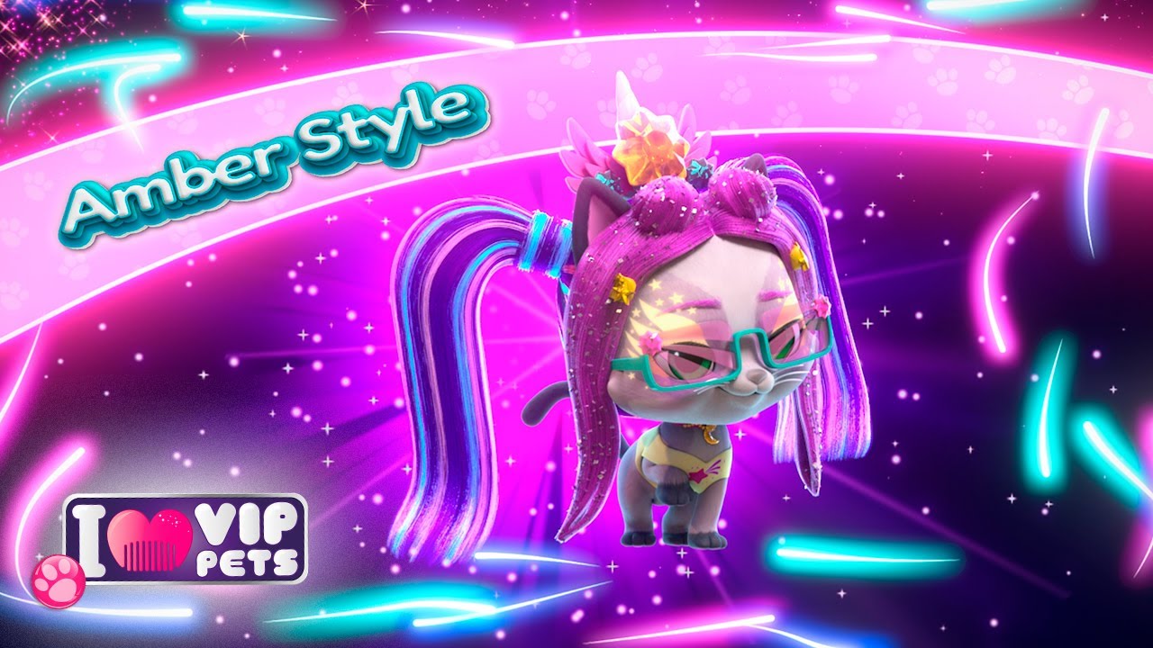 AMBER STYLE 💜🌀💎 VIP PETS 🌈 PEINADOS 💇🏼‍♀️ VÍDEOS y DIBUJOS ANIMADOS para NIÑOS en ESPAÑOL