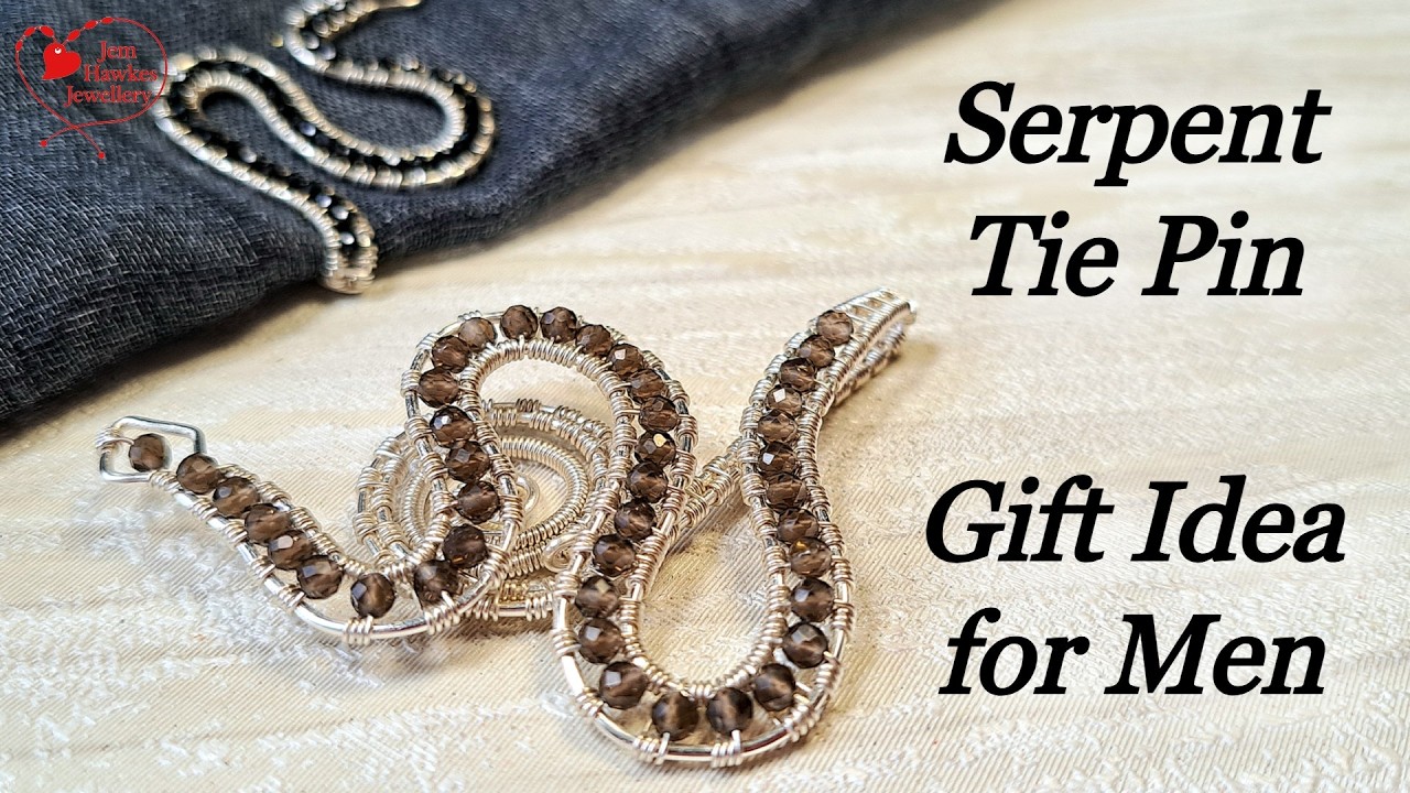 Gifts for Guys | Serpent Tie Pin | Snake Jewellery | Wire Wrapping with Jem