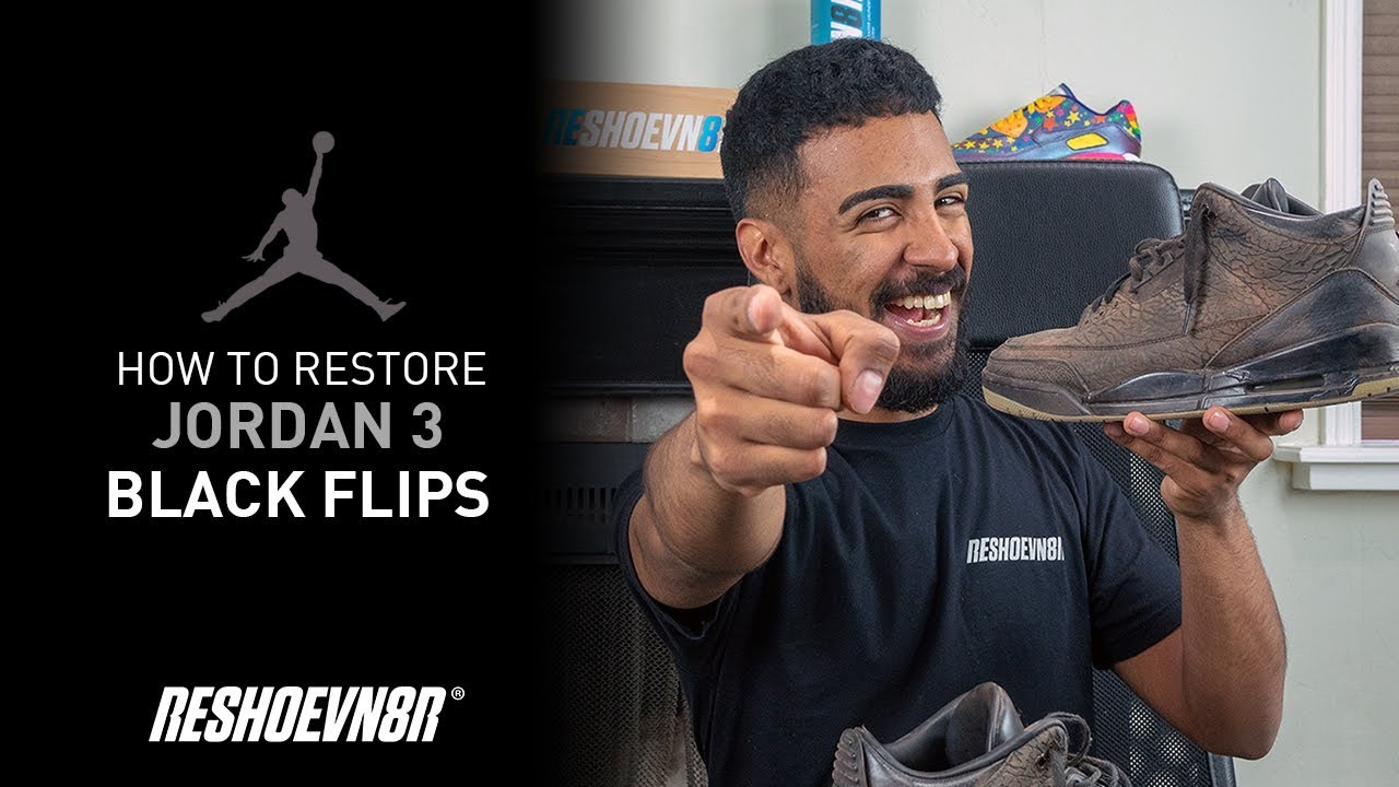 Vick Almighty Restores Air Jordan Black Flip 3 With Reshoevn8r!