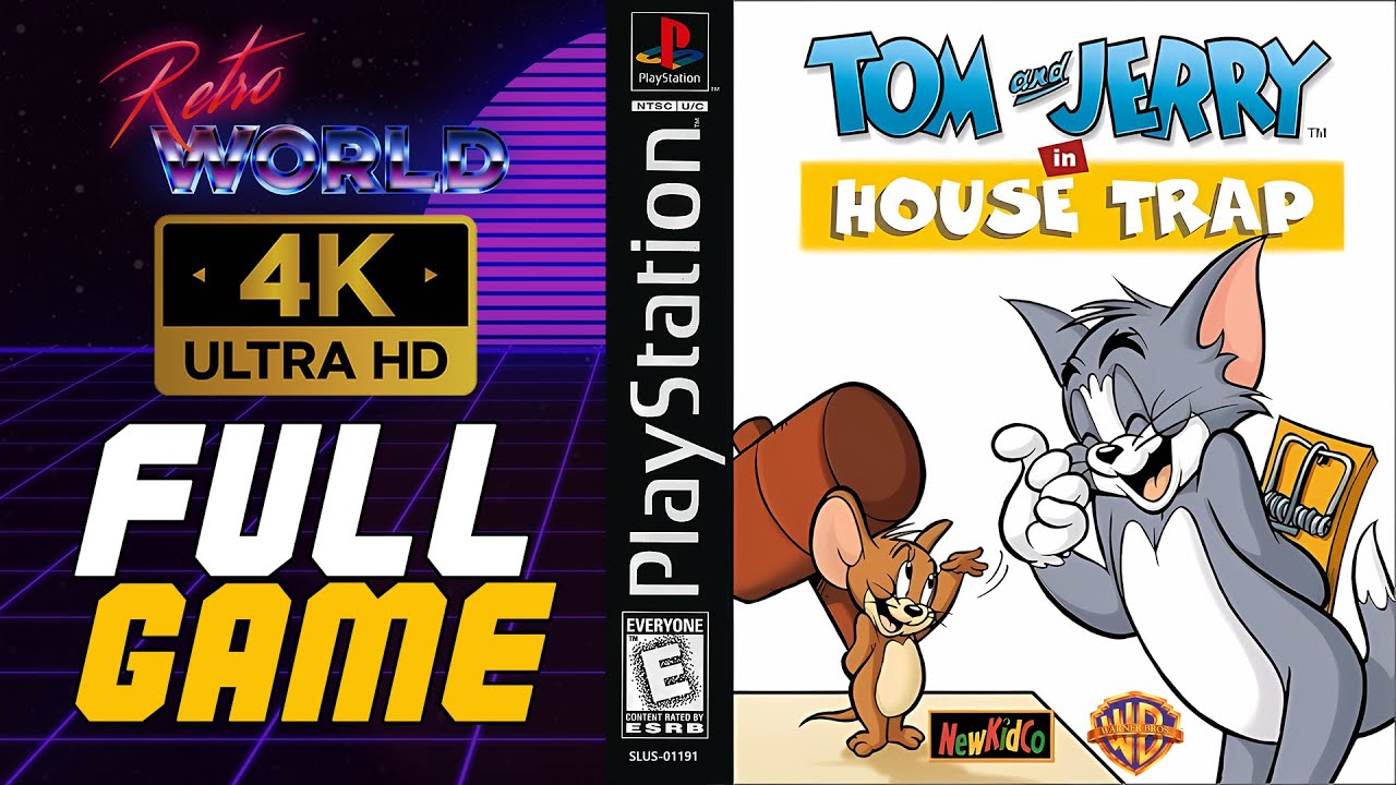 Tom and Jerry in House Trap (PS1) | Playstation Longplay | No Commentary 4K