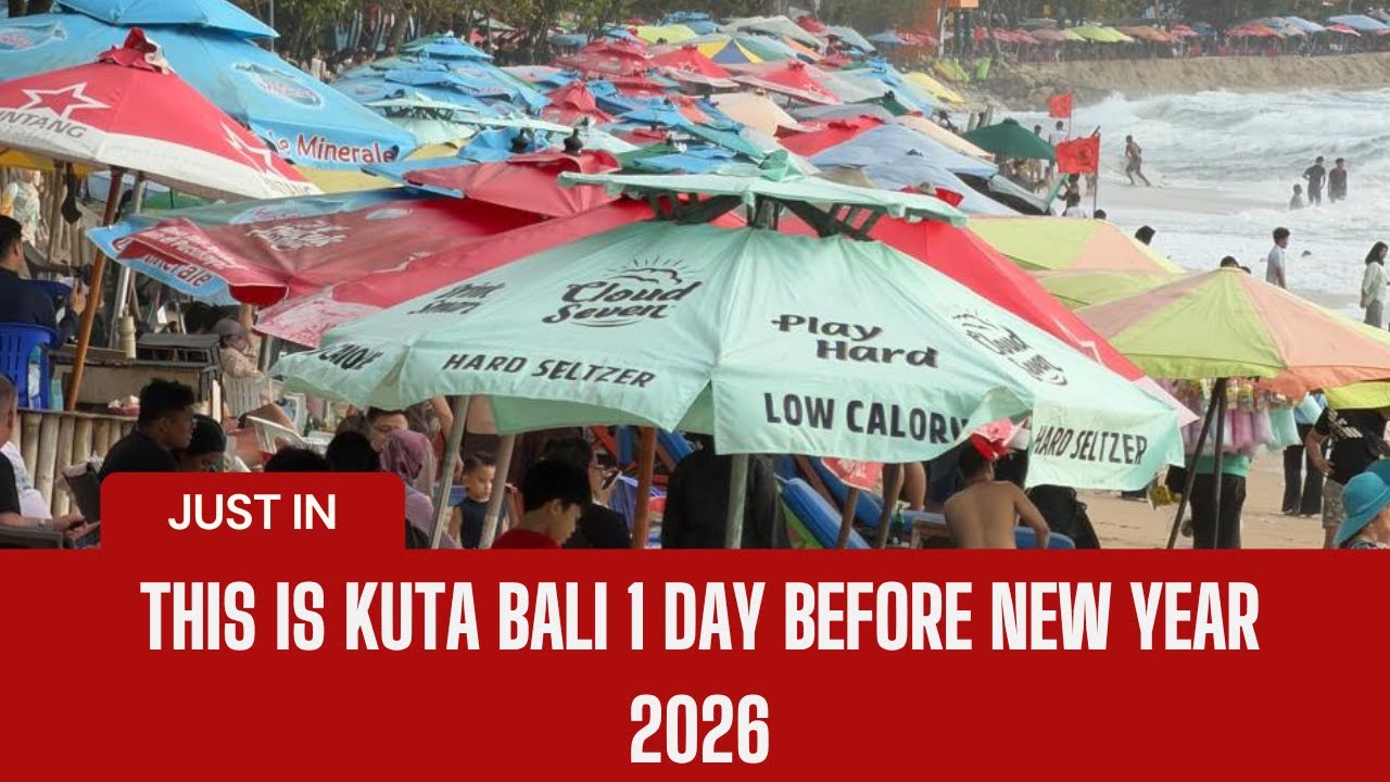 JUST IN: Kuta Bali 24 Hours Before New Year 2026 | Crowds & Traffic Update