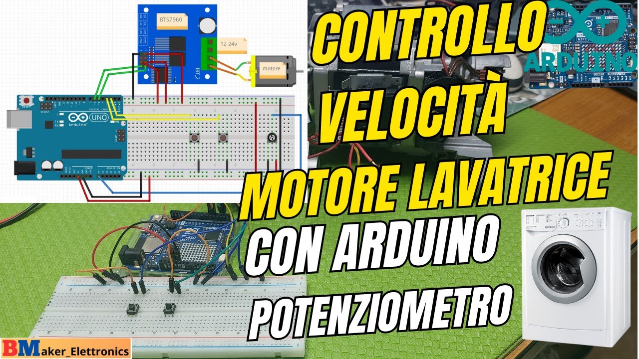 Controllo un motore da lavatrice con Arduino – velocità, stop e start!