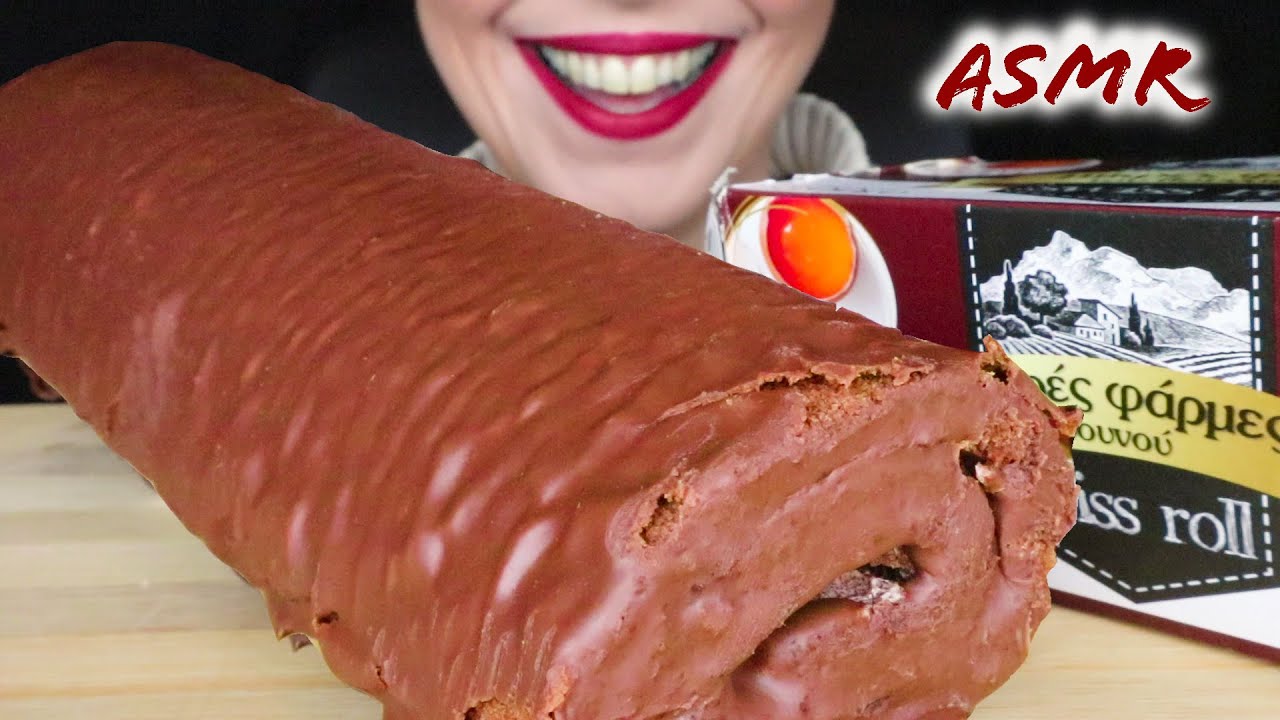 LOOOONG CHOCOLATE SWISS ROLL 😮🍩 | No Talking | ASMR Mukbang  - 먹방 | Real Eating Sounds