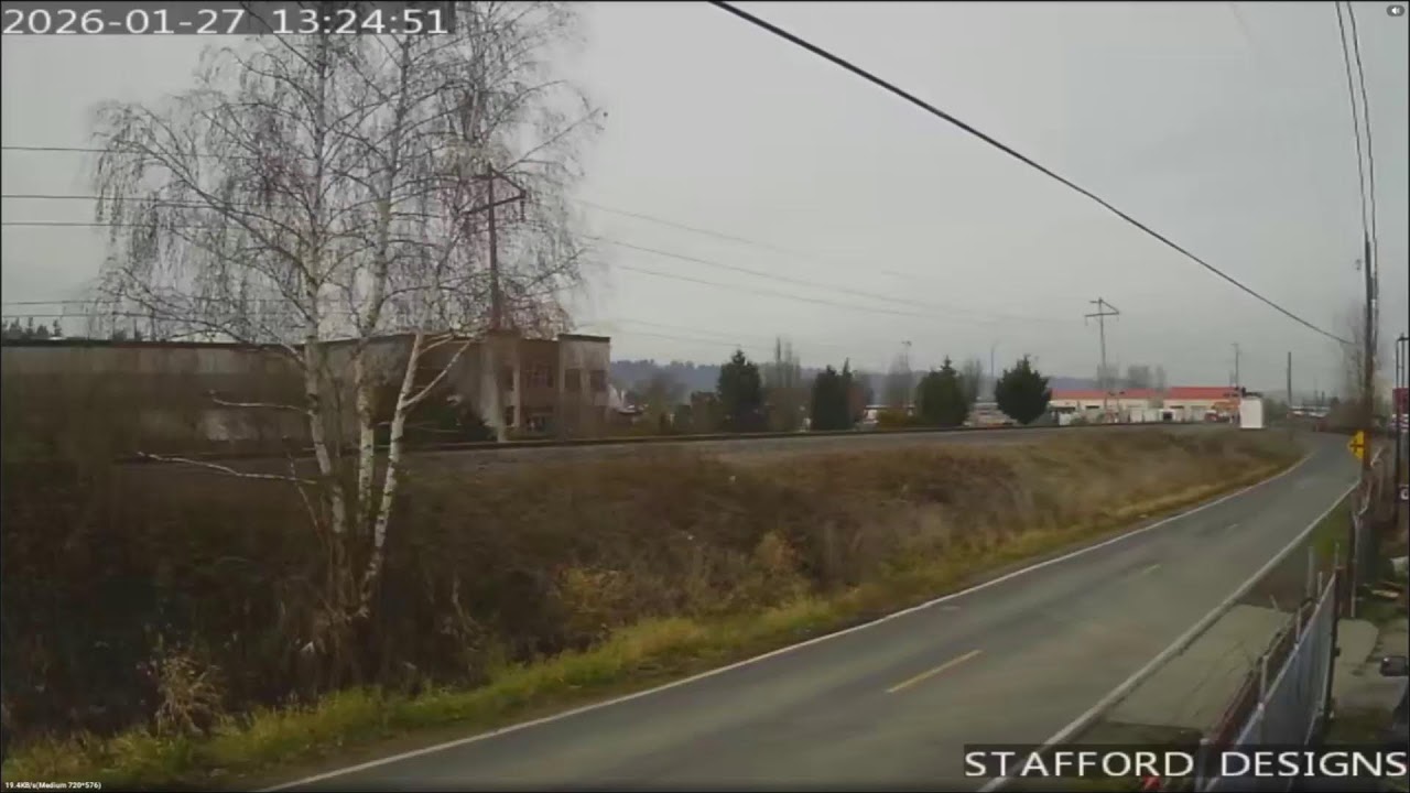 (UP 1996!) Union Pacific Seattle Sub Railcam - Sumner, WA (PTZ)