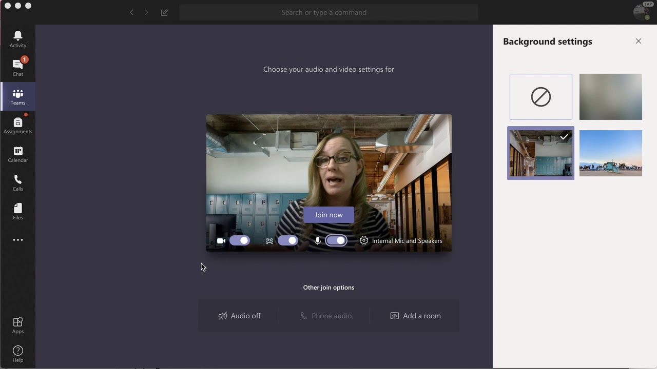Turn on camera and off microphone when joining a video meeting