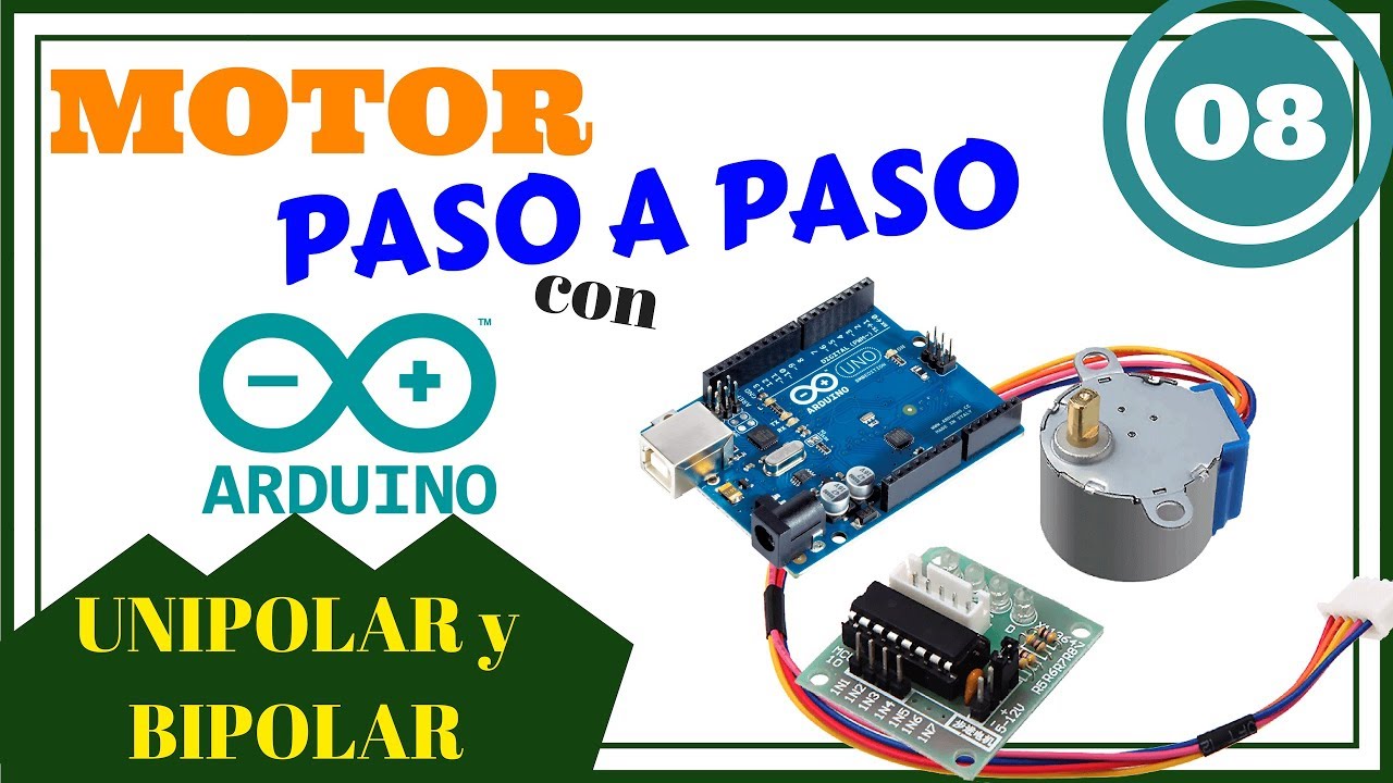 🍏 MOTOR PASO A PASO con Arduino ► [ULN2003, L298, L293D] 🍎 Unipolar y Bipolar #008