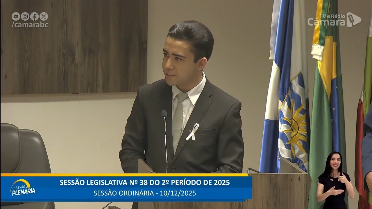 JULIO VAL&Eacute;RIO DISCURSA NA MO&Ccedil;&Atilde;O DA @camarabc
