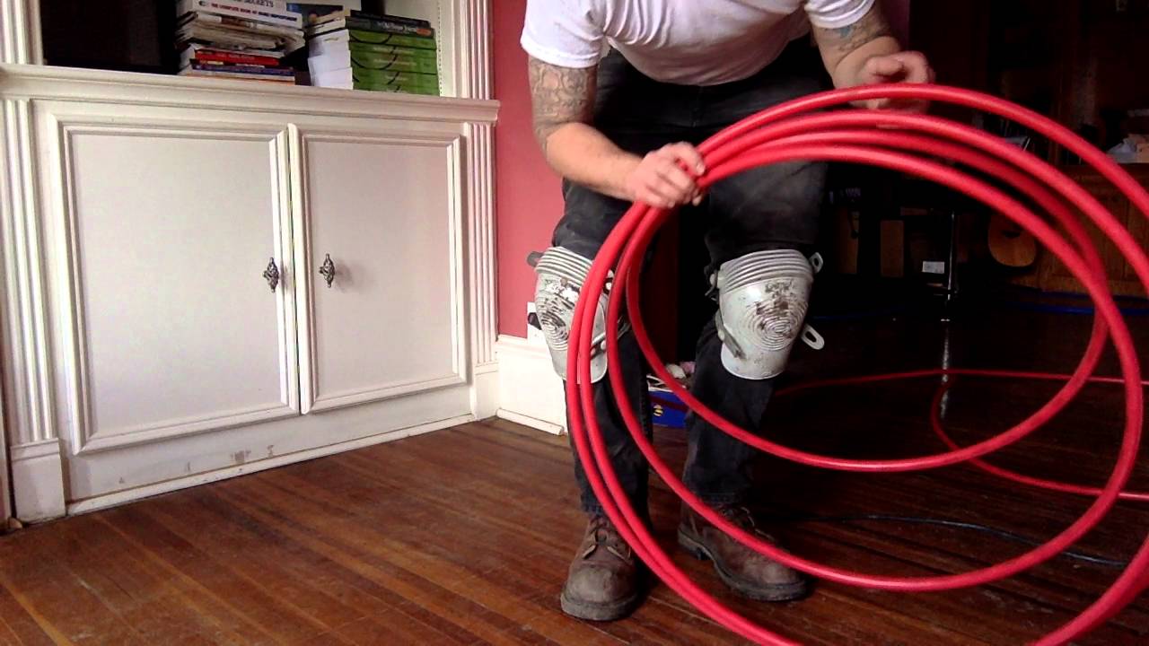 Tip to unroll pex flexible tubing