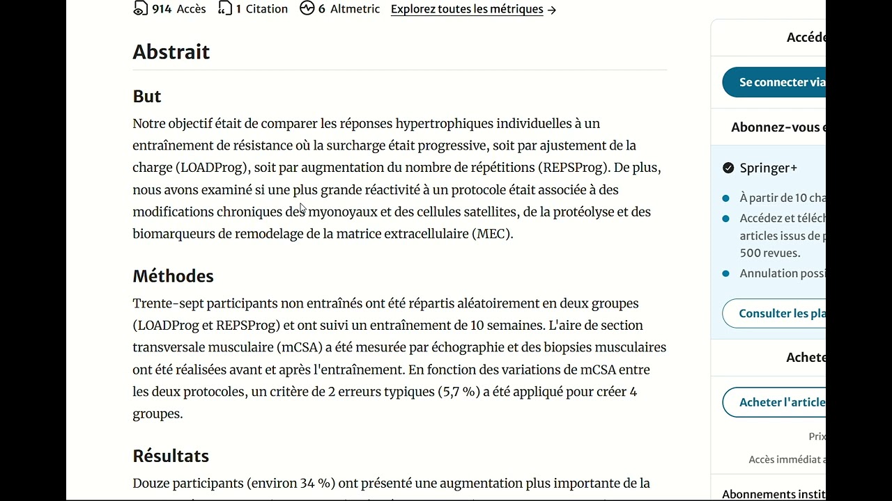 Augmenter son nombre de rep ou ses poids pour accélérer l'hypertrophie? Une nouvelle étude tranche!