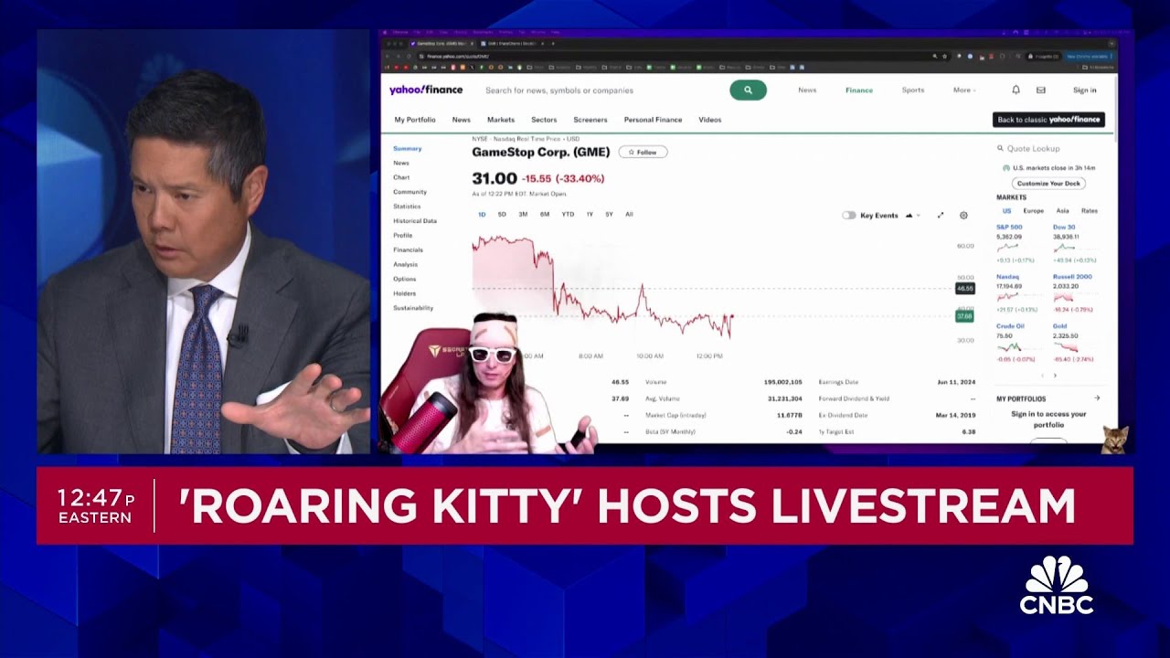 &lsquo;Roaring Kitty&rsquo; goes live on YouTube for the first time in nearly four years