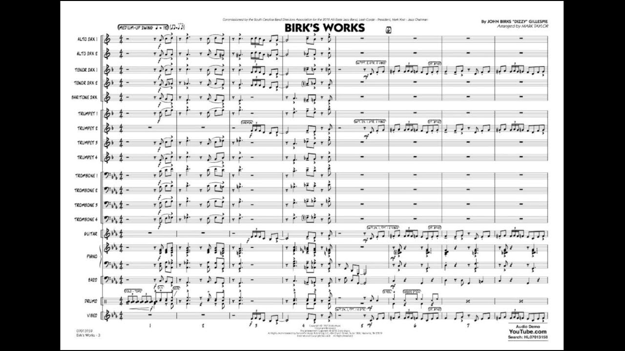 Birk's Works by Dizzy Gillespie/arranged by Mark Taylor