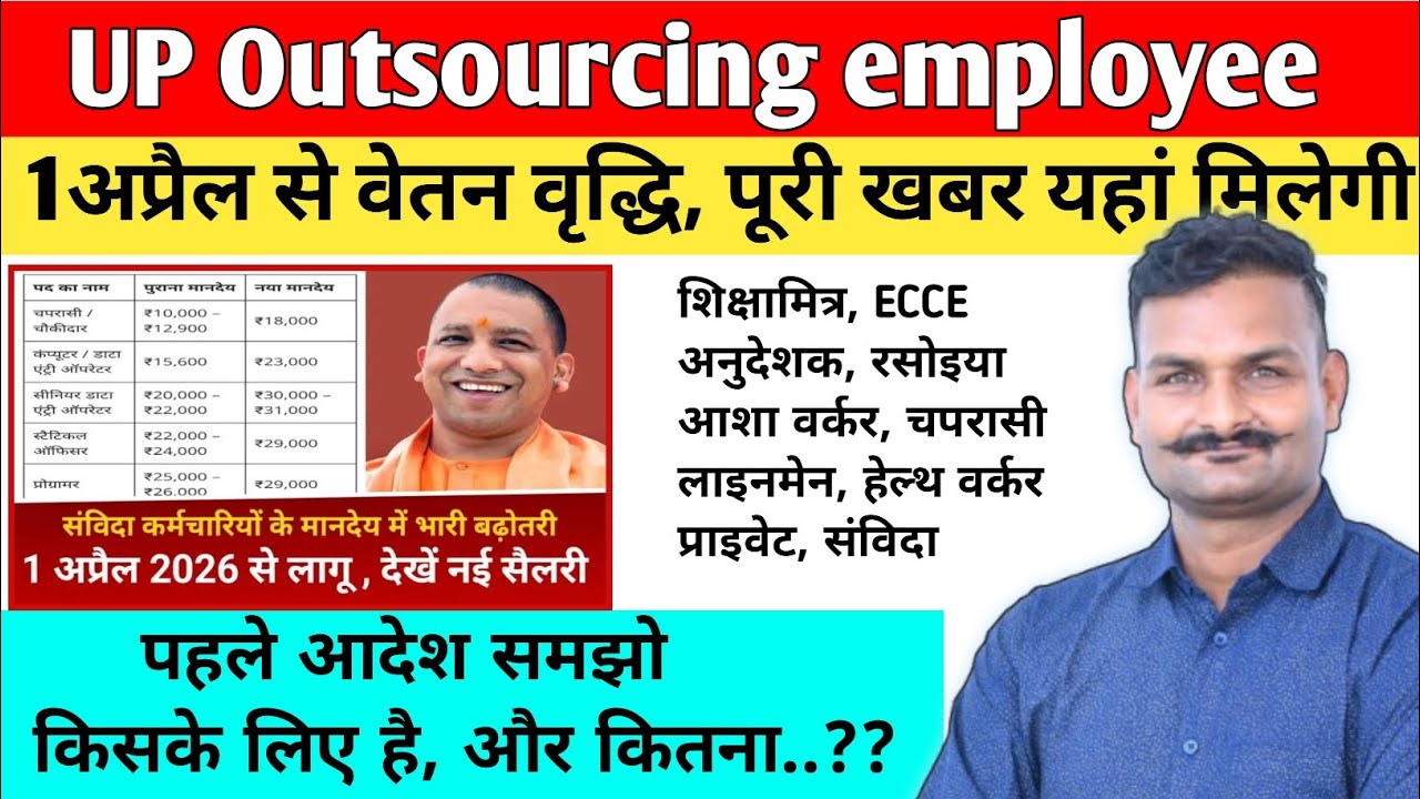 UP Outsourcing news today: Salary Hike 🔥| UP Outsource Employee Salary Hike ✅️