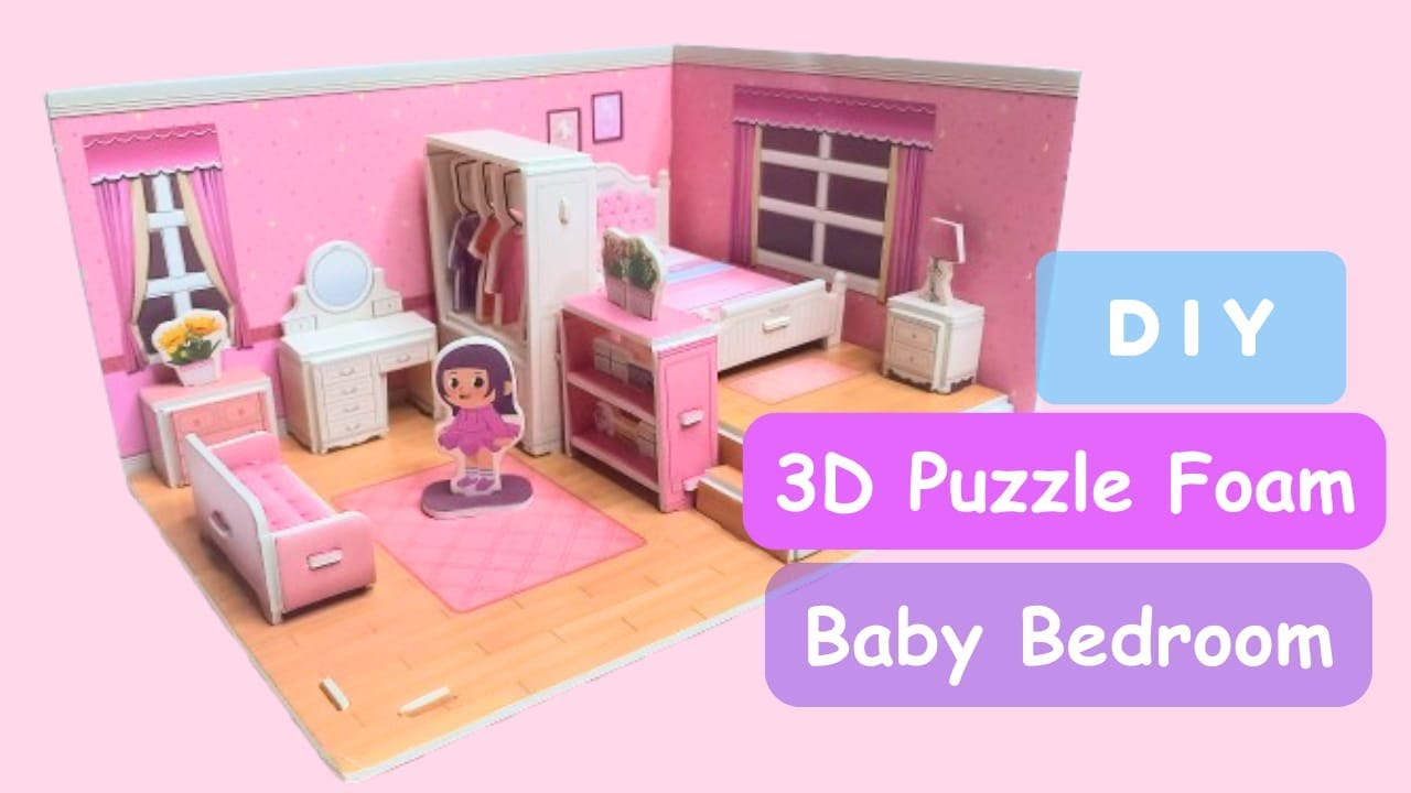 Tutorial Puzzle 3D Baby Bedroom | Tutorial | Mainan Anak | DIY | Play Happy